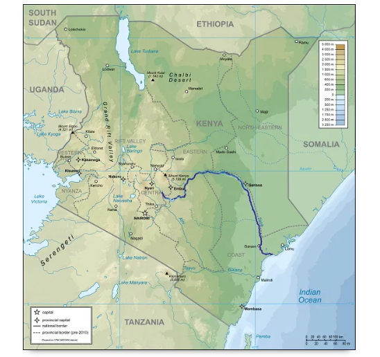 map of kenya