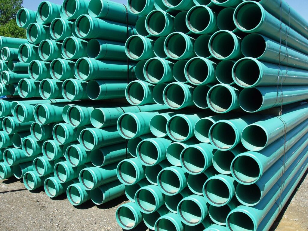 pvc casings for a borehole