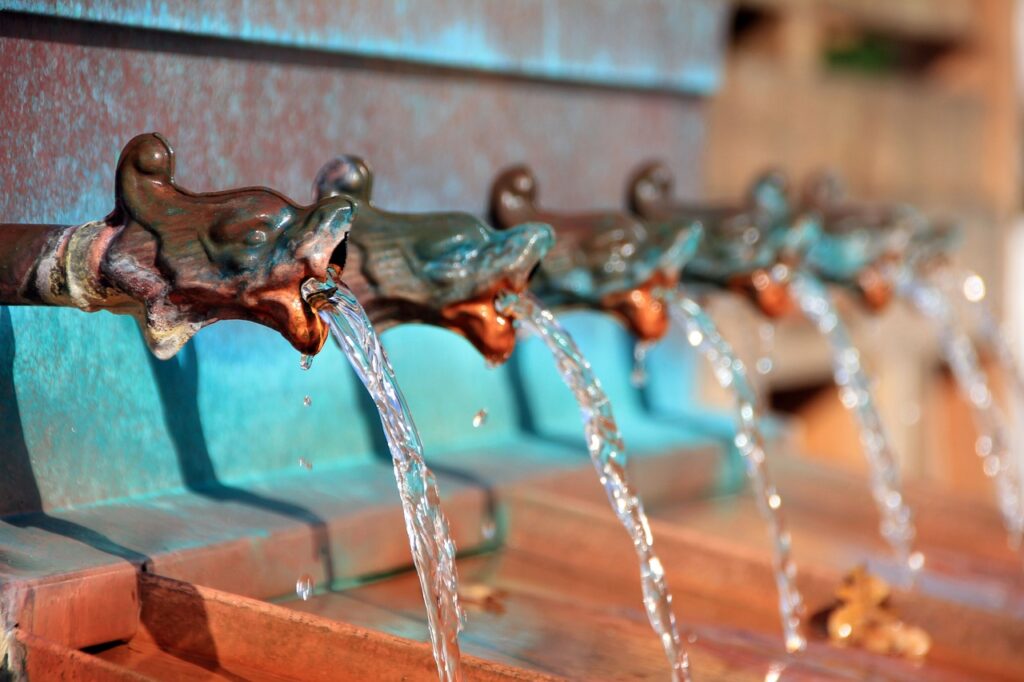 taps running borehole water