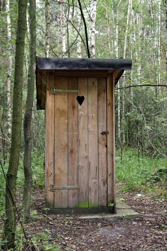 Pit latrine kept far away from the borehole site
