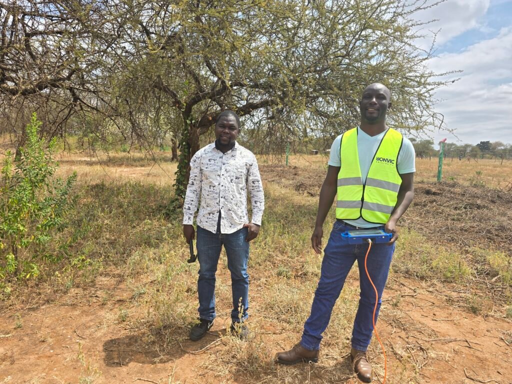 bonvic drilling company staff conducting hydrogeological survey in nairobi